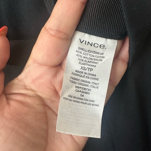 VINCE Stitch Front Seam Ponte Cropped Legging/Pant Size XS in Coastal Blue Navy - Picture 8 of 9